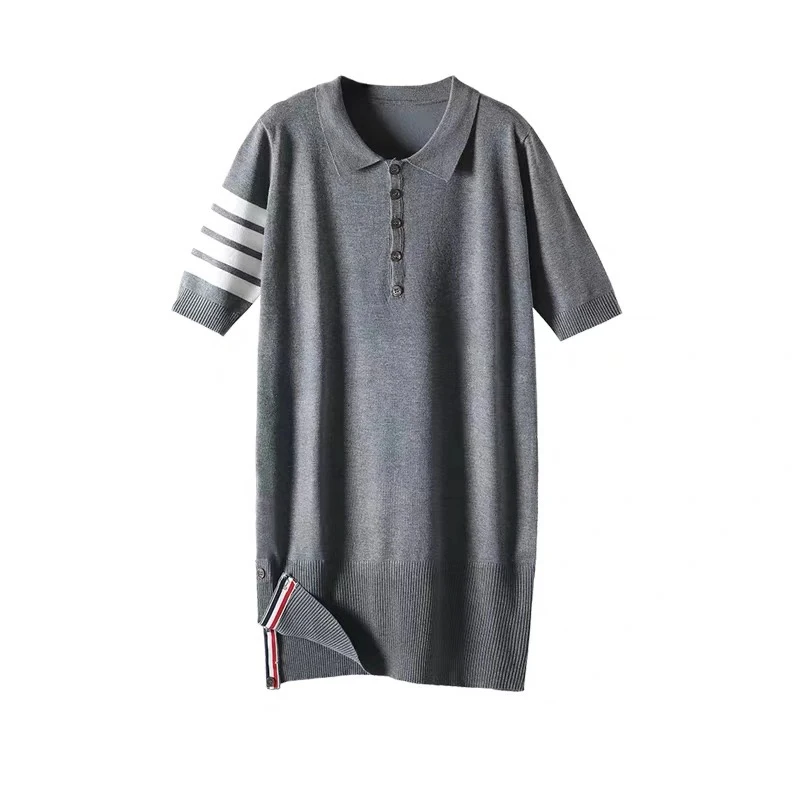

Wholesale Ladies Knitwear Cotton Knit Women Casual Summer Dress, Customized color