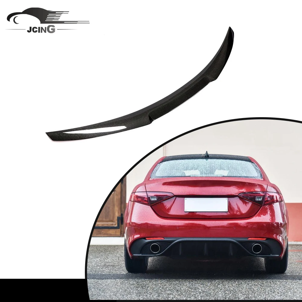 

Carbon Fiber Car Rear Trunk Spoiler for Alfa Romeo Giulia Sedan 4-Door 2017-2020