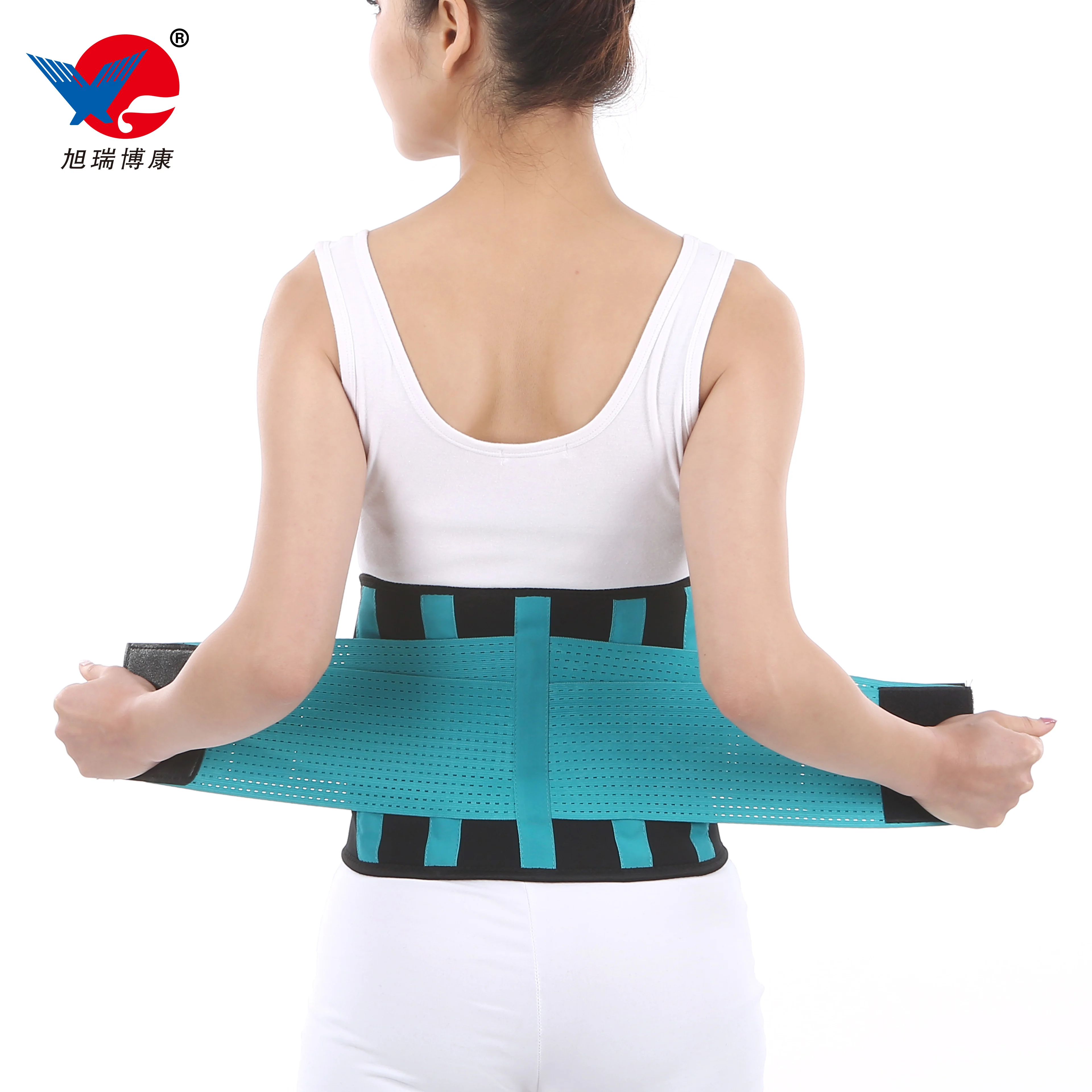 

CE approved Adjustable Elastic Double Pull Working lumbar belt relieve pain back brace waist support, Black yellow red