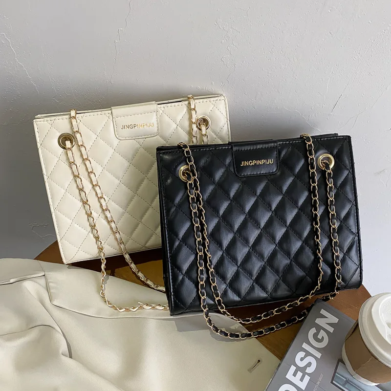 

2021 new Ringer Korean large capacity Tote bag women's chain shoulder bag