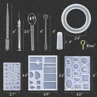 

1 Set Silicone UV Resin Mold Mix Stick Dropper Clasp Jewelry Tools Casting DIY Making Necklace Accessories Molds Epoxy Resin