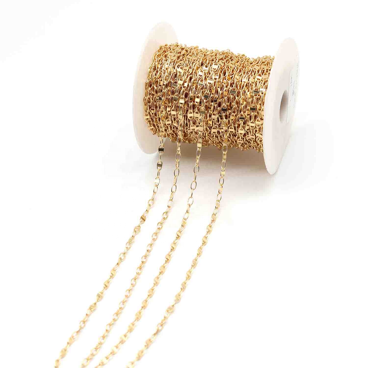 

New product ideas 2021 gold filled chainsaw chains roll for necklace making