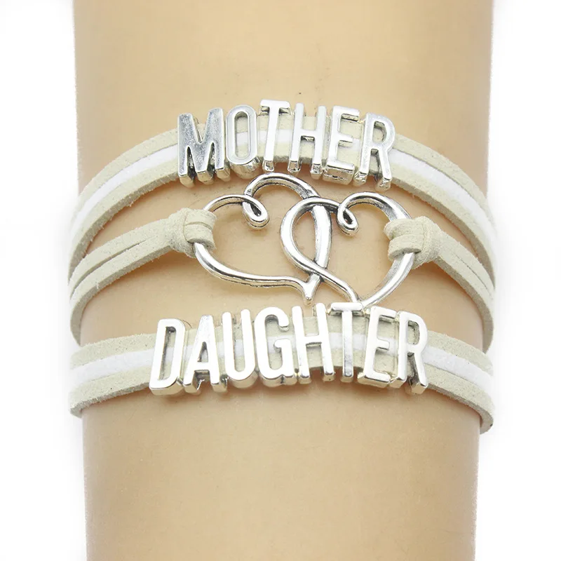 

2021 Sailing Jewelry Elastic Braided Mother Daughter Bracelet Hand-woven Mother Daughter Charm Bracelet