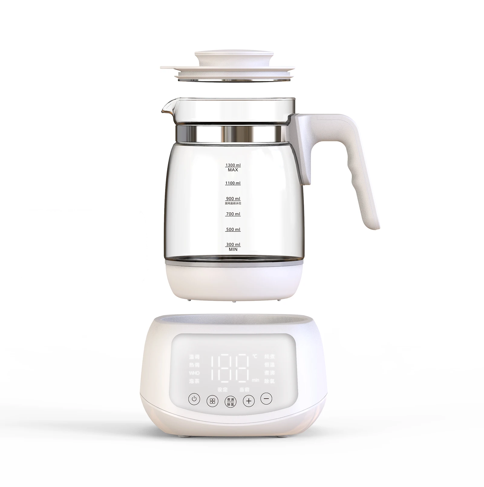 Baby Electric Kettle Bottle Warmer Multifunction Milk Modulator Glass