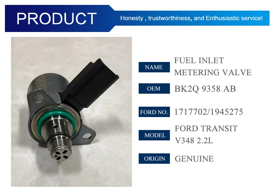 Fuel Metering Unit Solenoid Valve For Ford Transit V348 2.2l 1945275
