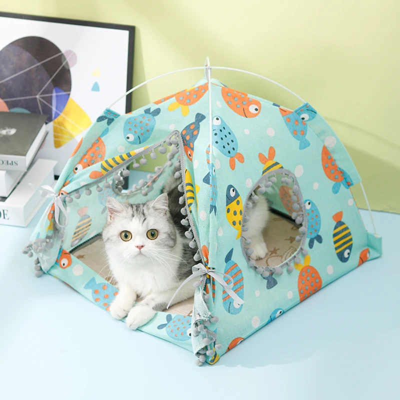 

Simons Foldable Pet Cat Perritos Cachorro Bed Teepee House Kennel Tent Pillow Coussins Chats Cushion Lit Pour Chat Cuccia Gatto