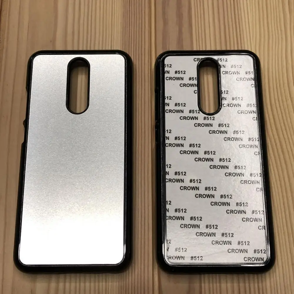 

2020 Latest 2D Sublimation Adhesive Blank Aluminum Alloy Sheet phone Case For Xiaomi NOTE 8 with Black PC Back Cover