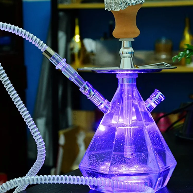 

JH-1260 Wholesale Diamond Acrylic Portable Electric Led Shesha Hookah on Sale