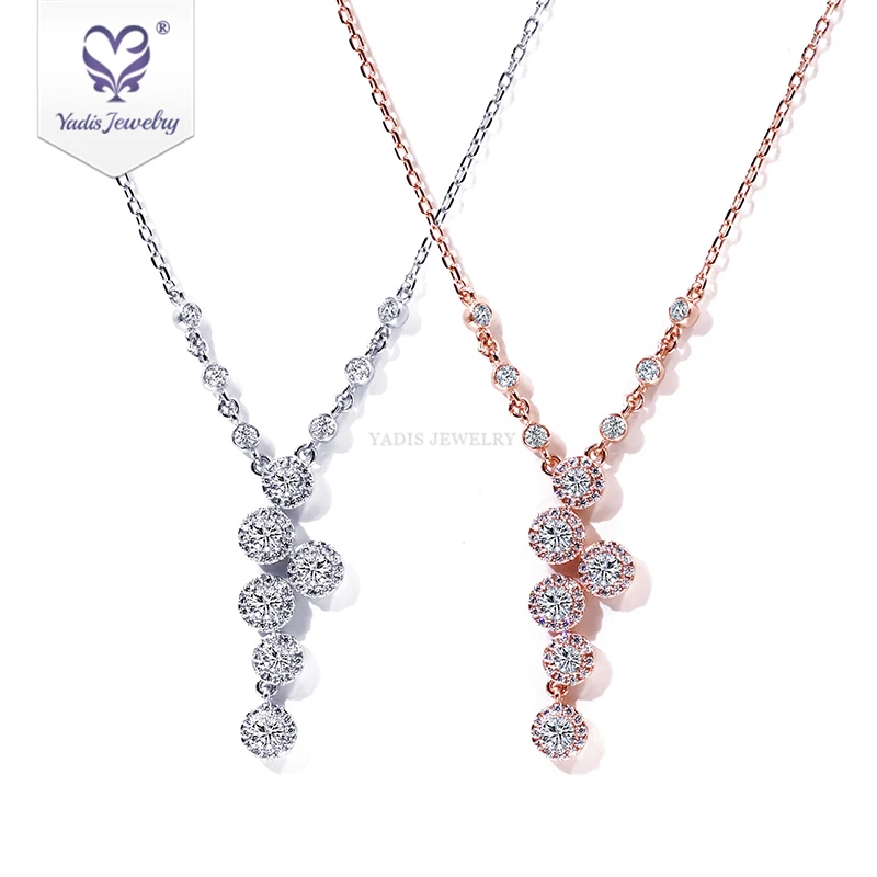 

Yadis fashion 18k gold Plated 925 Silver Jewelry Moissanite diamond necklaces for women