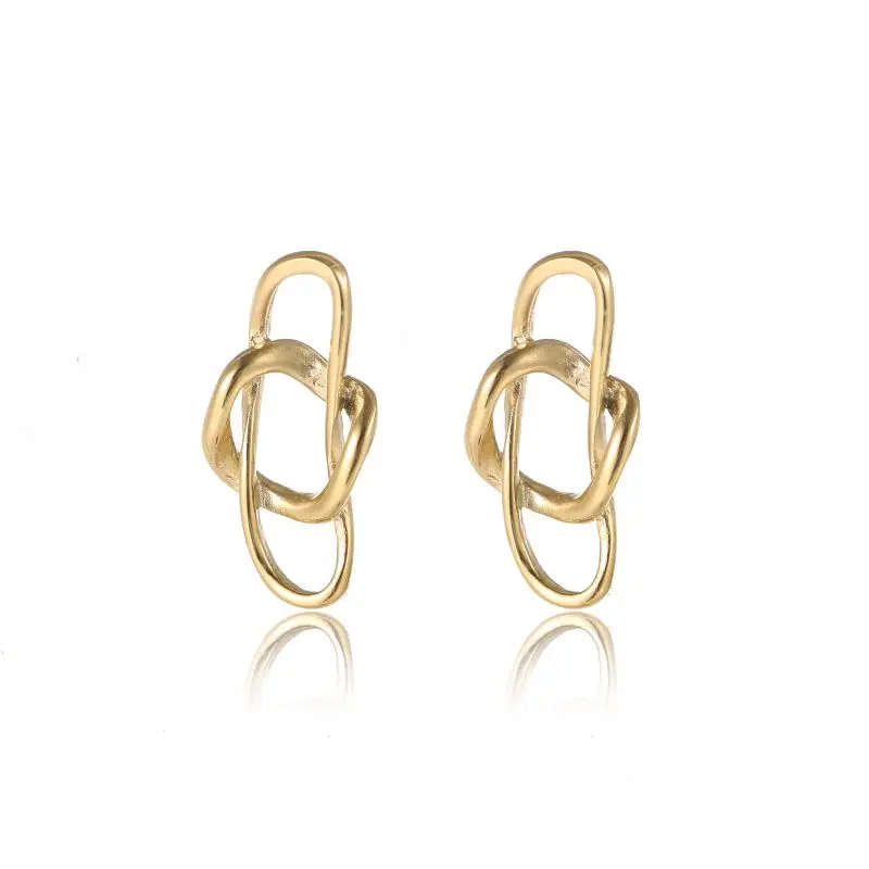 

Gold-plated stainless steel hollow square cross necklace accessories pendant necklace female fashion simple accessories