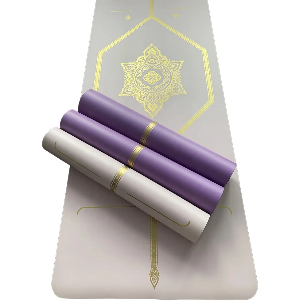 

PU Golden Printing Yoga Mat Custom Eco Friendly Home Exercise Equipment