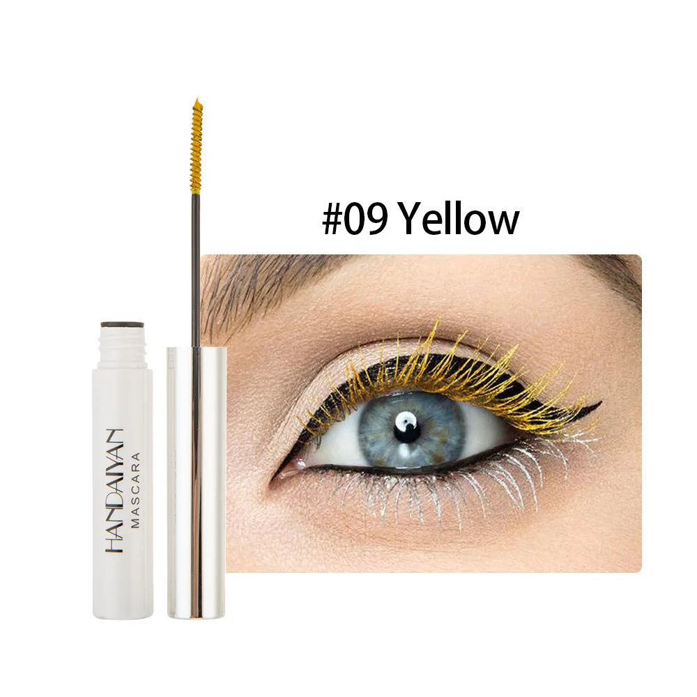 

HANDAIYAN Stage Makeup Colorful Mascara 12 Colors Quick Dry Lengthening for Eye Party Water Proof Customize OEM Wholesale