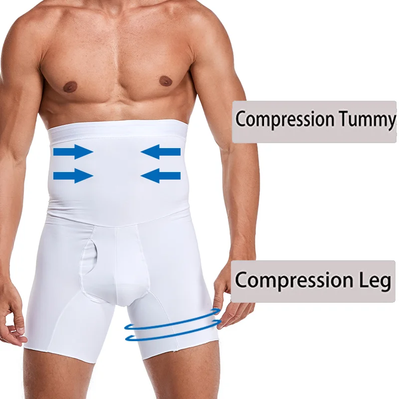 

Mens Body Shaper Compression Shorts Waist Trainer Tummy Control Slimming Shapewear Modeling Girdle Anti Chafing Boxer Underwear