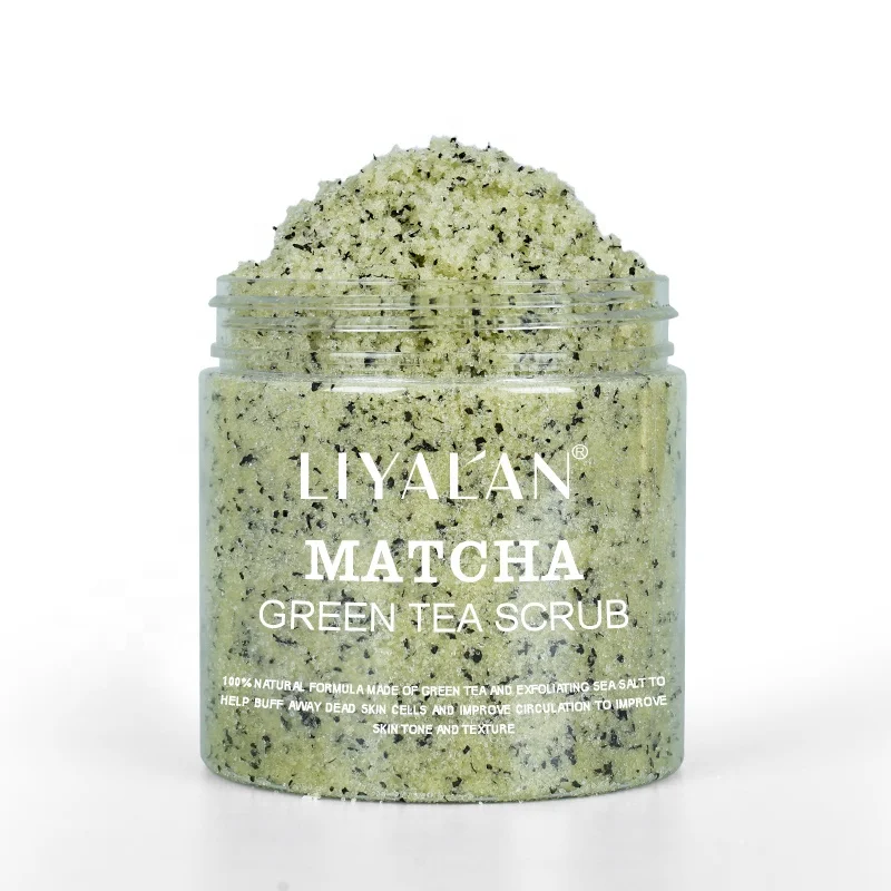 

OEM Best Private Label 100% Pure Natural organic Green Tea Whitening Face exfoliator Matcha Body Scrub