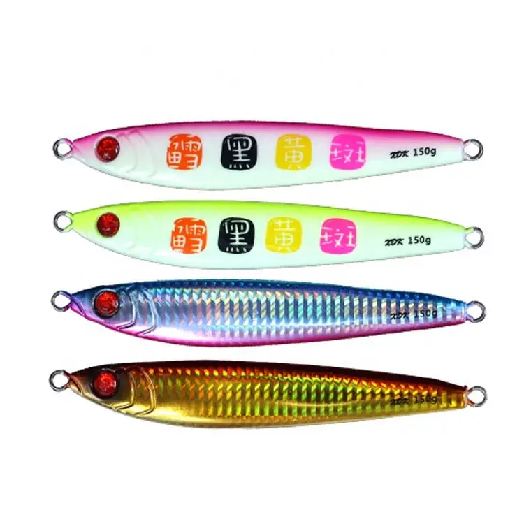 

Wholesale Cheap 150g luminous jigging lure S Shape Slow Jig deep sea fishing lures metal jig for saltwater, 4 colors