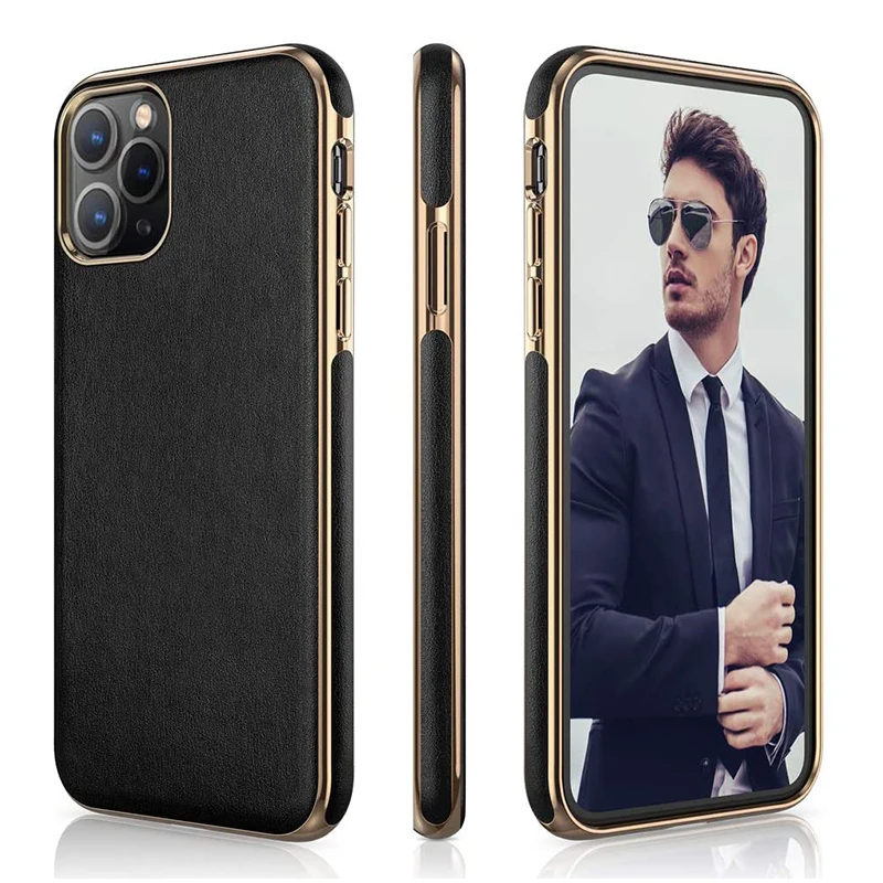

Hot sell phone case for business man high end luxury leather case for man with quality TPU material leather phone case