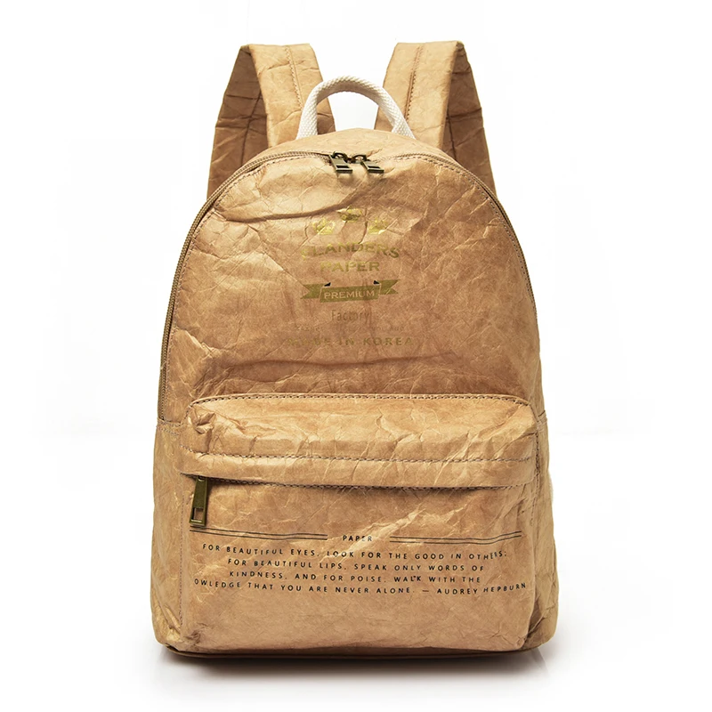 

Wholesale Leisure Tyvek Kraft Paper Women Backpack School Bags For Girls, Custom made