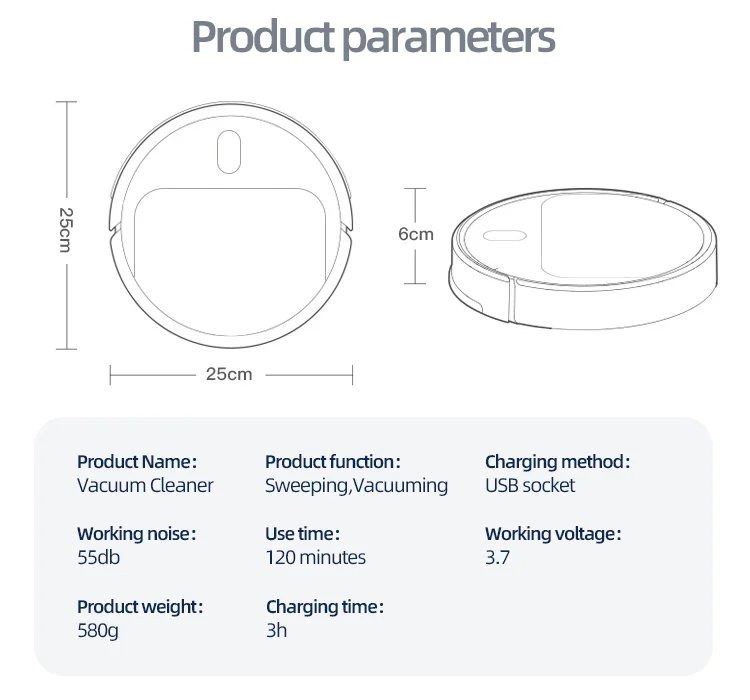 Easy Home Floor Cleaning Smart Intelligent Automatic Sweeping Mopping