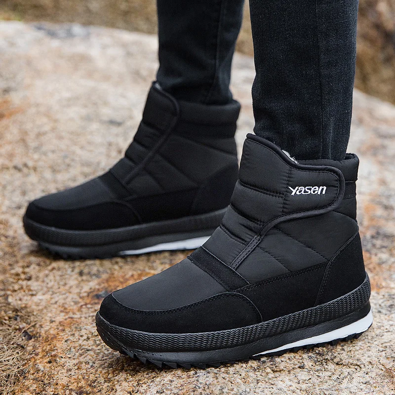 

Wholesale New Waterproof Men's Snow Boots Shoes Winter Fur Snow Boots Man, Black;blue;red