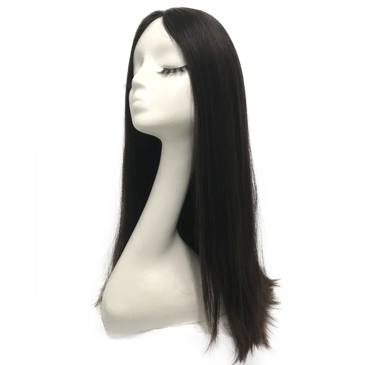 

2021 100% Human Virgin Hair Jewish Wig Kosher Wig Sheitel Long Hair Natural Color In Stock