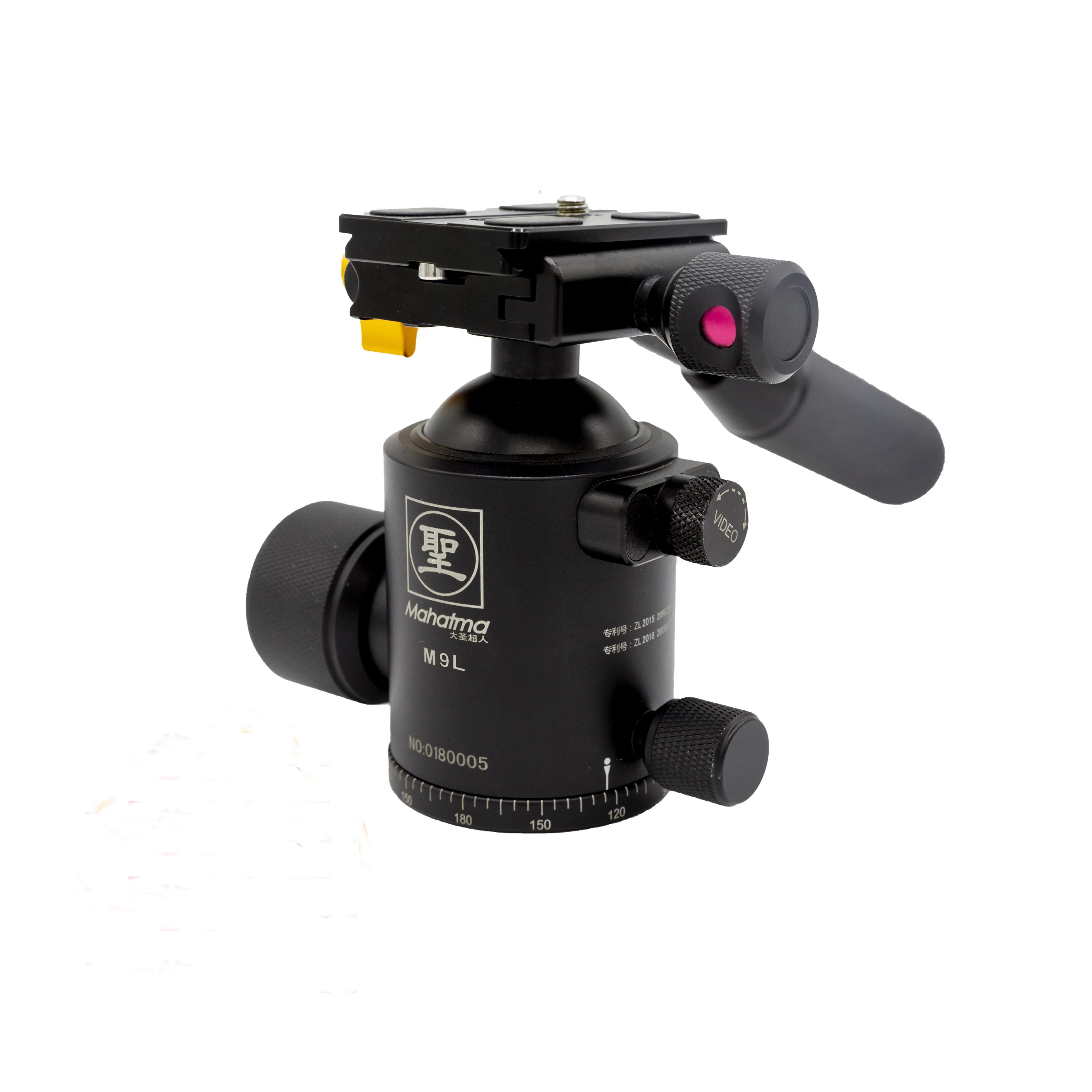 
Dason.S Aluminum Alloy 3-Way Tripod Head Tripod Video Head Handle Photography 