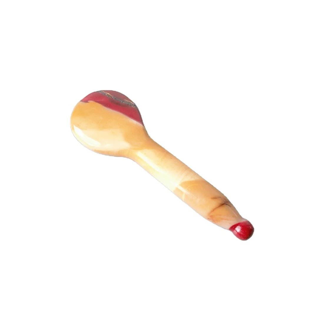 

2021 custom natural spoon mookaite jasper facial tool professional anti-aging scraping massage tool mookaite jasper guasha