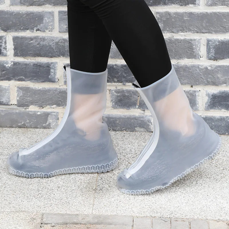 

Wholesale Zippered Waterproof Rubber Silicone Galosh Shoe Protector Cover Overshoe For Rain