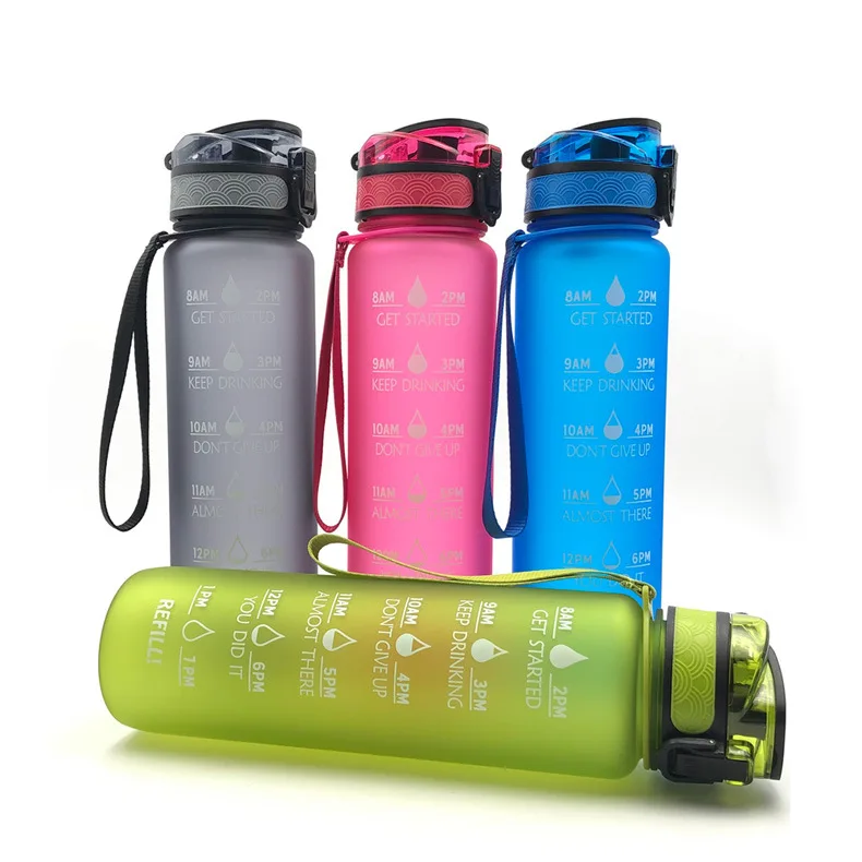 

Water Bottle WithTime Marker Gym Wholesale Transparent Plastic Custom Logo Water Bottles Gym Bpa Free Water Bottle Sports, Customized color