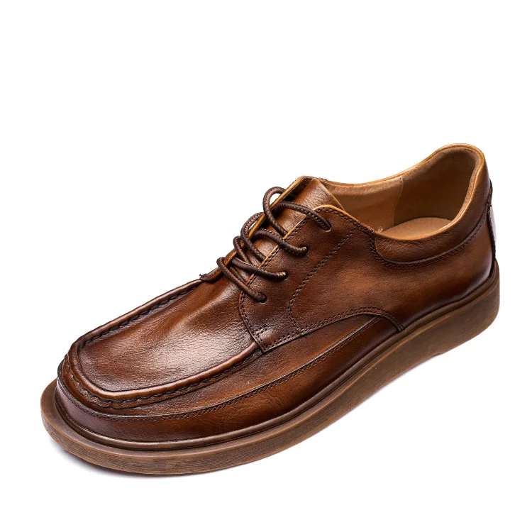 

Long Life High Quality Factory Made HERILIOS Casual Genuine Official Men Dress Leather Shoe, Brown
