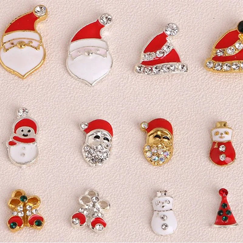 

Paso Sico New Arrival Gorgeous Alloy Diamond Christmas Nail Art Decorations Nail Charms