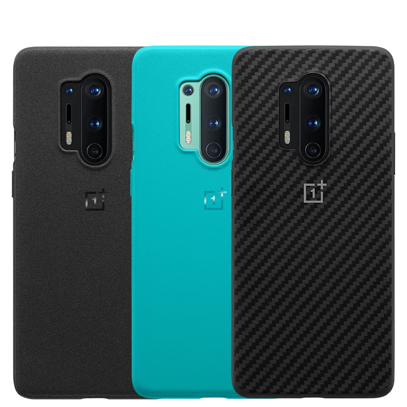 

100% Original OnePlus8 /8Pro Sandstone Nylon Clear Bumper Case Black Cyan Karbon for One plus 8 8pro 7t 7 7t pro phone