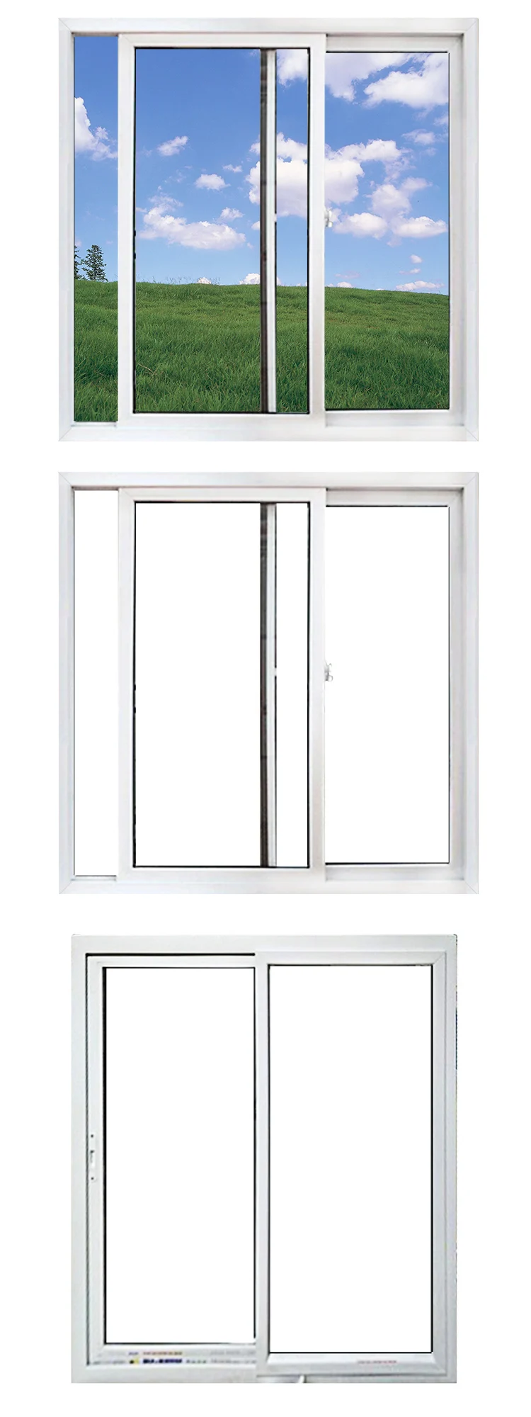 Hurricane proof impact window pvc sliding windows