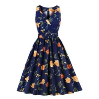 

Wholesale 2123 Sleeveless Vintage Dress Office Lady work dress for women