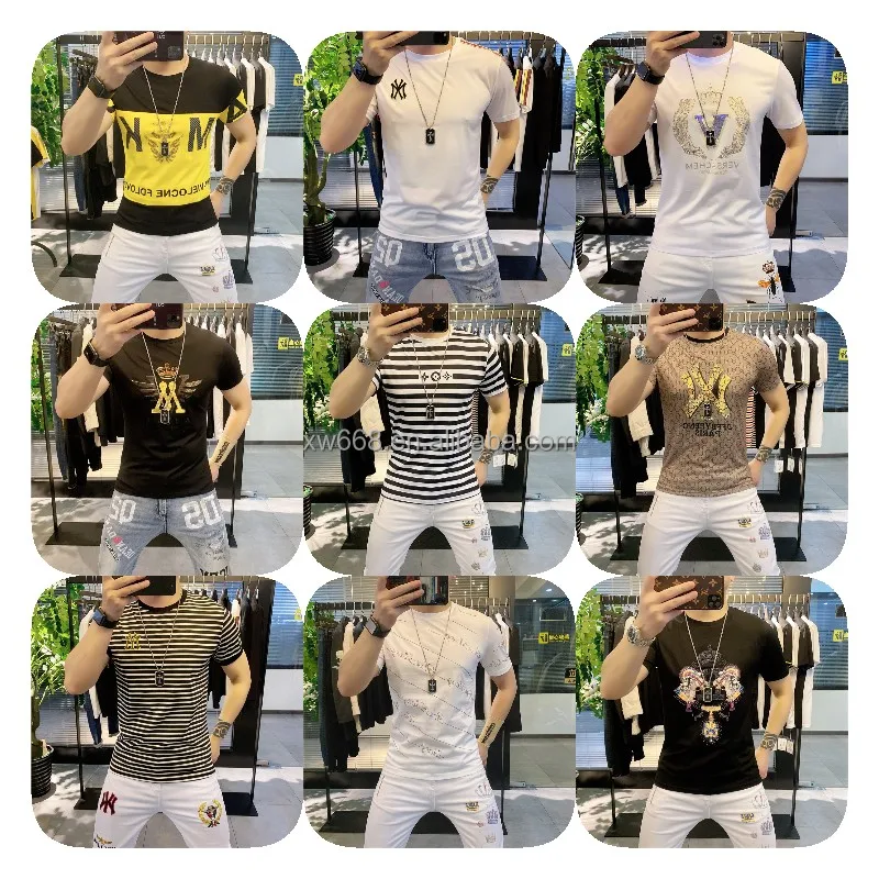

Wholesale summer men wear men's short-sleeved T-shirt cotton good quality men's T-shirts boys sports sweatshirts, Customized color