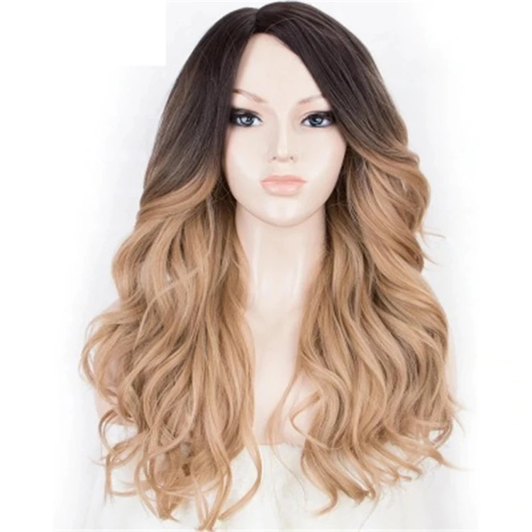

New Ladies Gradual Mid-Length Curly Hair Synthetic Braided Wigs Boucle Synthetic