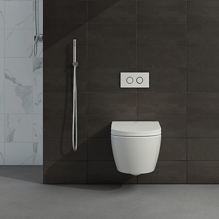 Intelligent Sanitary Ceramic Wall Hung Smart Toilet WC With Concealed Water Tank