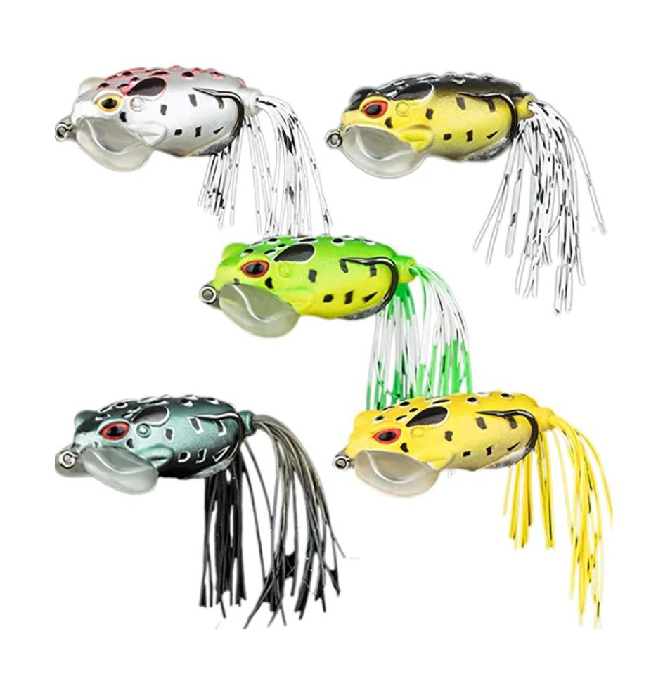 

Floating Weedless Toad Soft Bait for Bass Snakehead Salmon Trout Catfish Topwater Bass Fishing Frog Lure