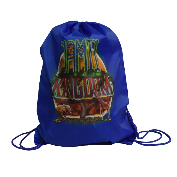 

Small order welcome custom logo printing polyester waterproof nylon drawstring bag
