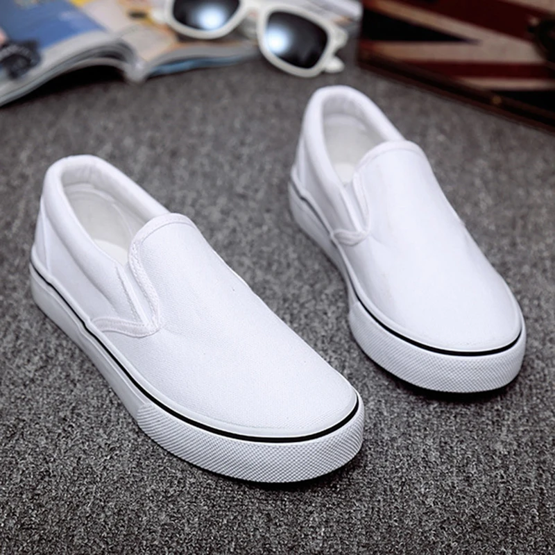 

Men casual breathable wear-resistant comfortable flat sneakers cheap canvas shoes, Customized