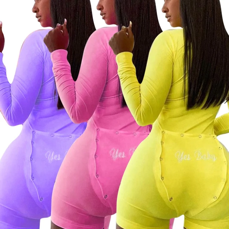 

Sexy onesie for women designer onesie long sleeve custom adult onesie with butt flap, Your own color