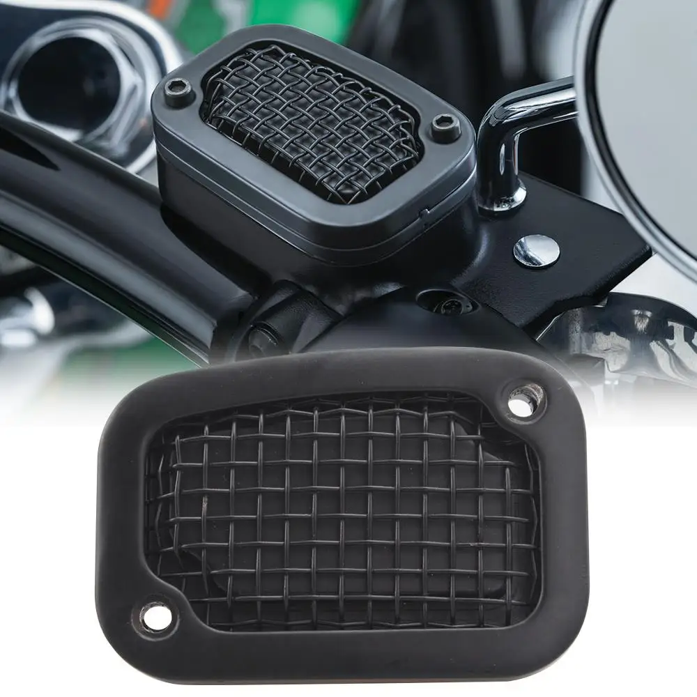 Motorcycle Brake Fluid Reservoir Master Cylinder Cover for Harley Softail Breakout FXBR FXSB Deluxe CVO FLSTN Fat Bob 15-20