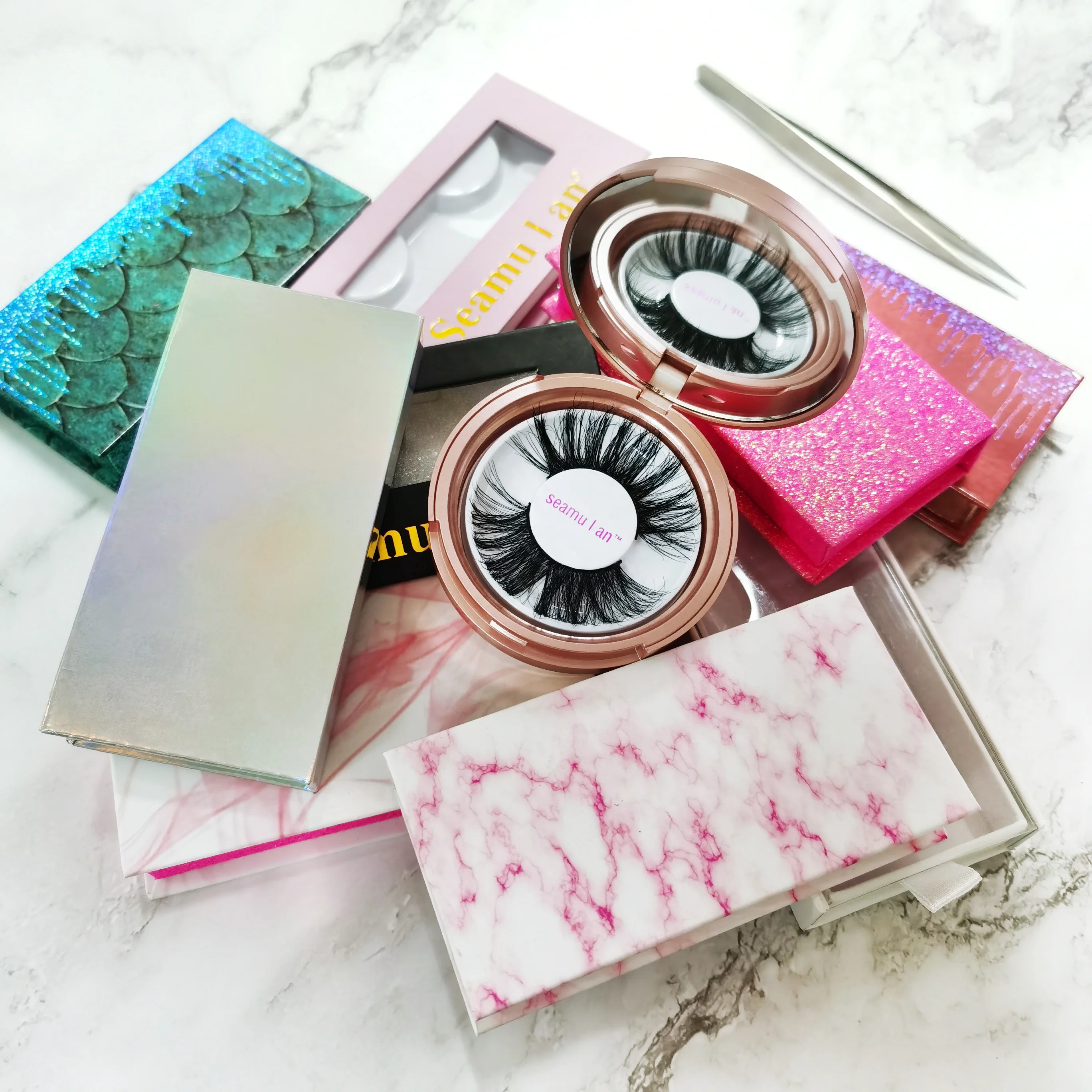 

3d mink eyelashes 100% mink Best quality mink lashes with eyelash packaging box