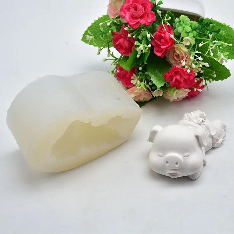 

DIY Baking Tools New Creative 3D Three-dimensional Saliva Pig Handmade Liquid Fondant Chocolate Silicone Mold Accessories