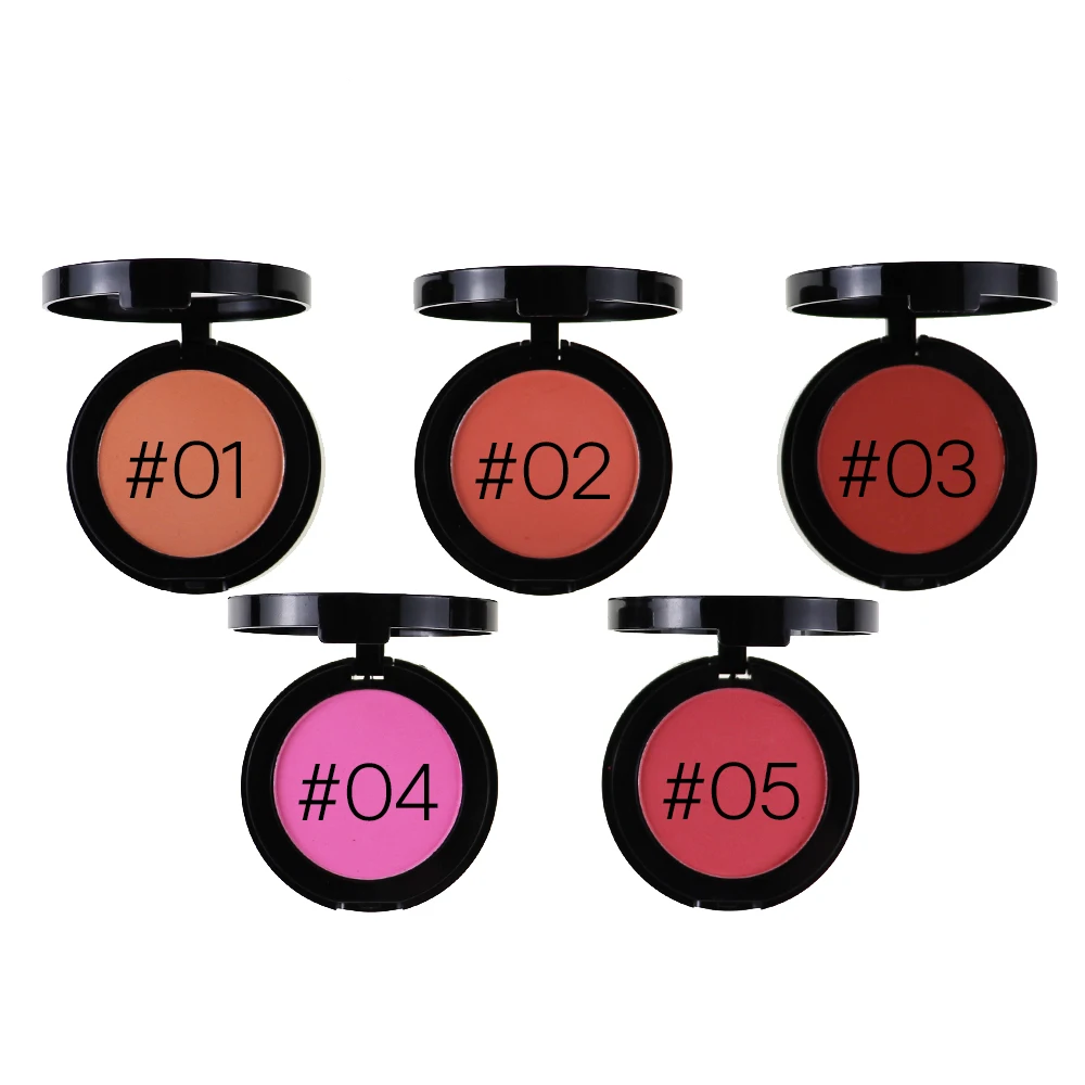 

Wholesale High Quality Single Color Blush Pan No Logo Waterproof Pressed Powder Cosmetics, 5colors