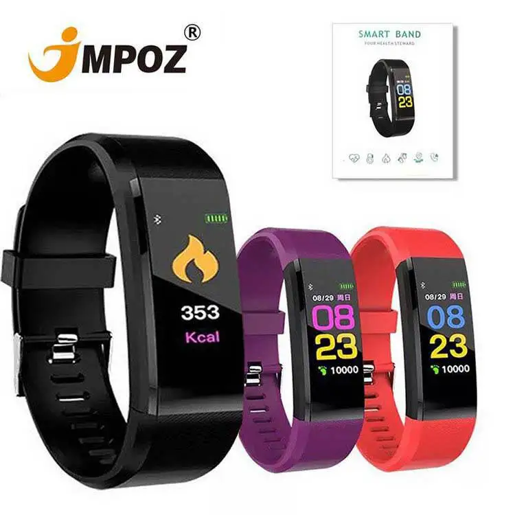 

Color screen heart rate monitor smart wristband sleep monitor pedometer Smart band fitness tracker D13 ID115 smart watch 2021