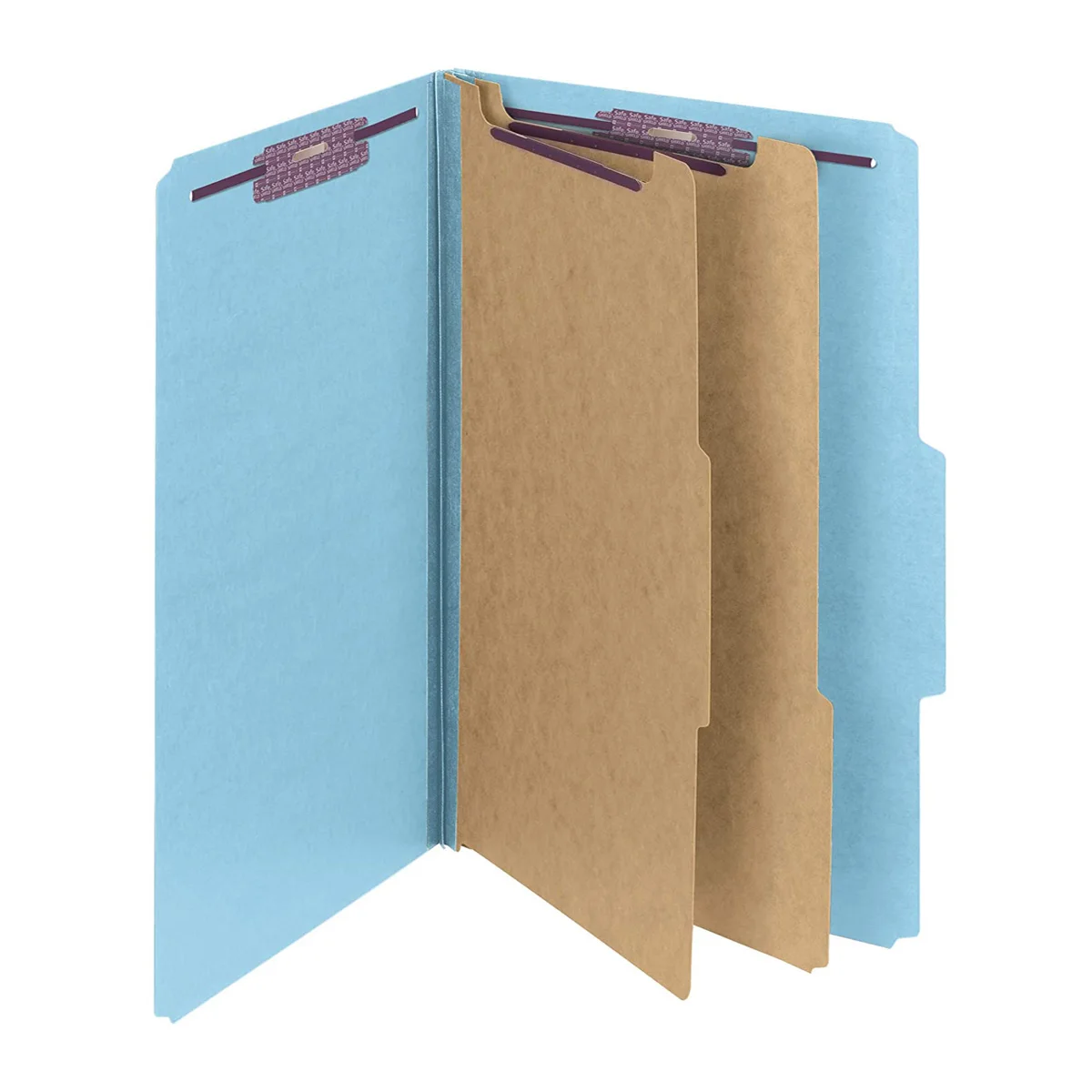 Light Blue Legal Size Two Dividers Press Board Classification File ...