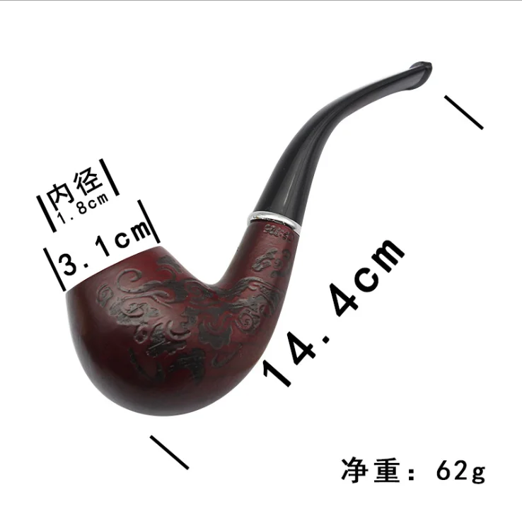 

Wooden Cloud Style Pipe Tobacco Cigarettes Cigar Glass Smoking Pipes, Picture