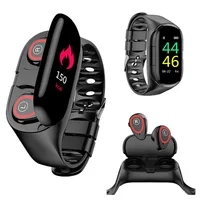 

Newest M1 Smart Watch With Bluetooth Earphone Health Tracker Pedometer Fitness Bracelet Smart Wristband with Wireless Headphone