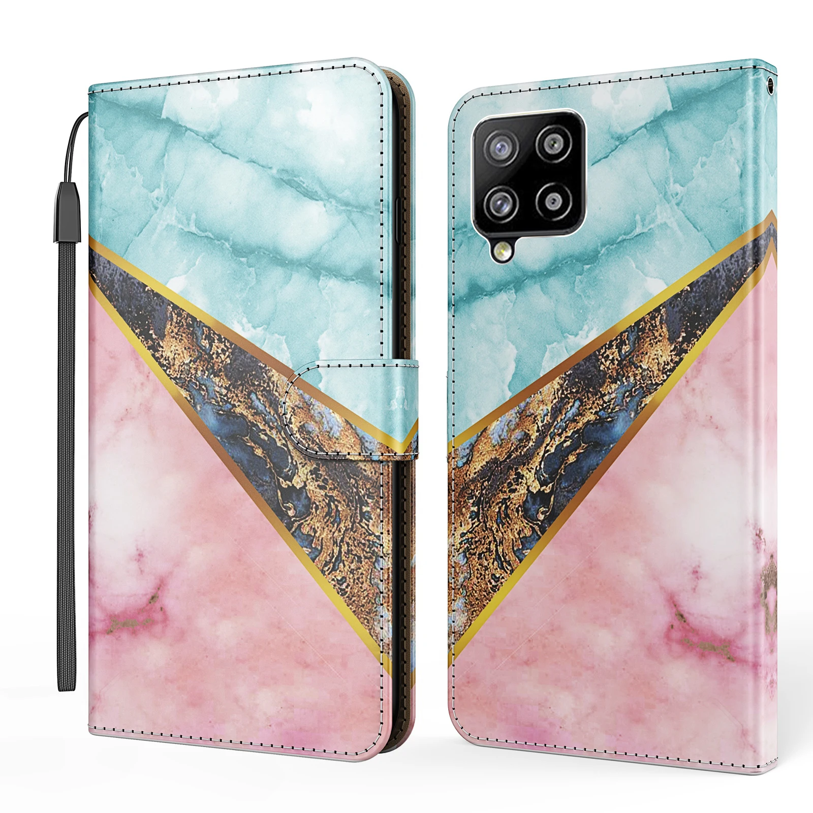 

Magnetic Marble Fashion Marble Flip Cover PU Book Leather Phone Case For Samsung A42 5G Wallet Bag Stand Cases Capa