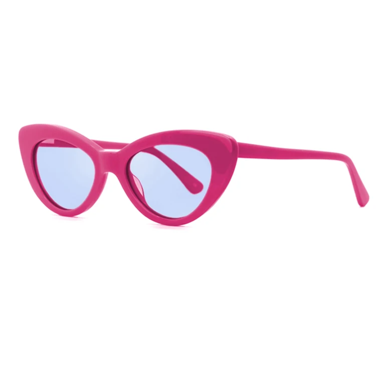 

95224 New Trendy Fashion Red Acetate Women Cat Eye Sunglasses